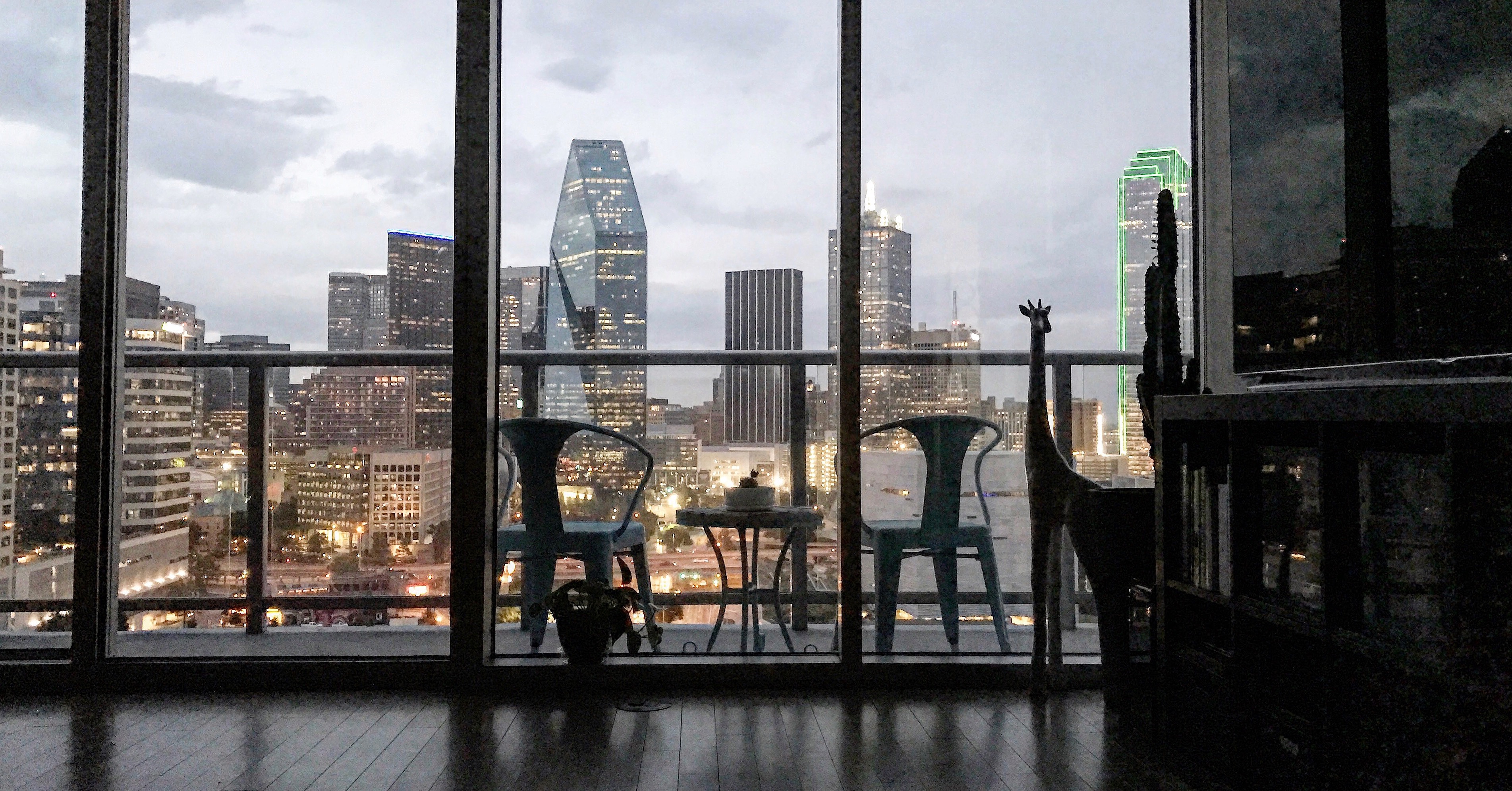 View of downtown Dallas from my apartment living room : r/Dallas